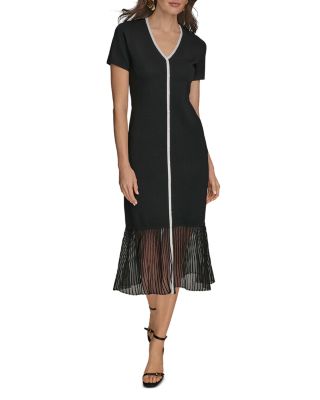 Donna Karan - Button Front Midi Dress