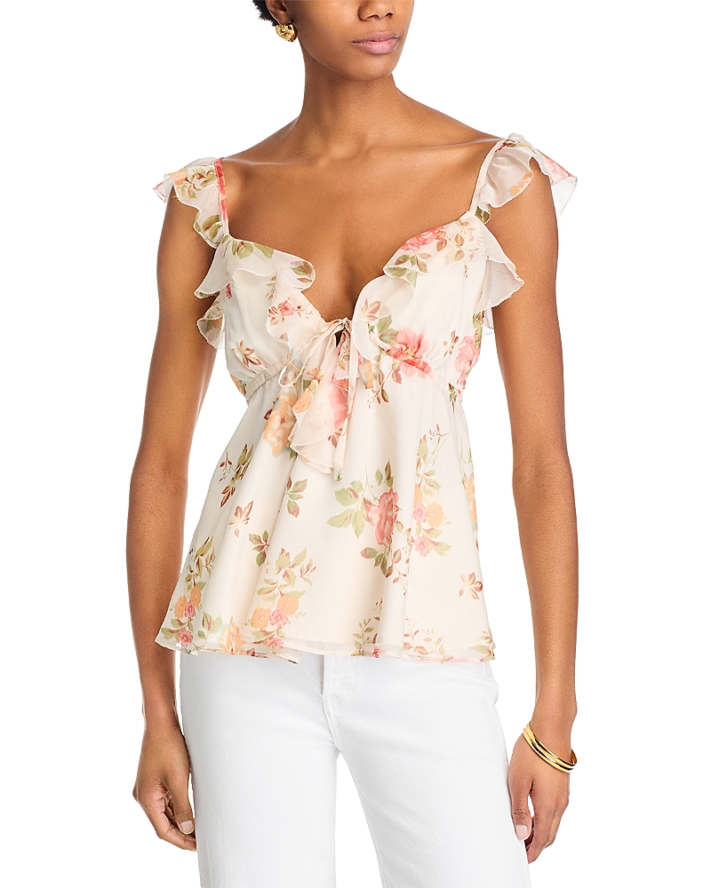 AQUA RUFFLE CAMI TOP - EXCLUSIVE