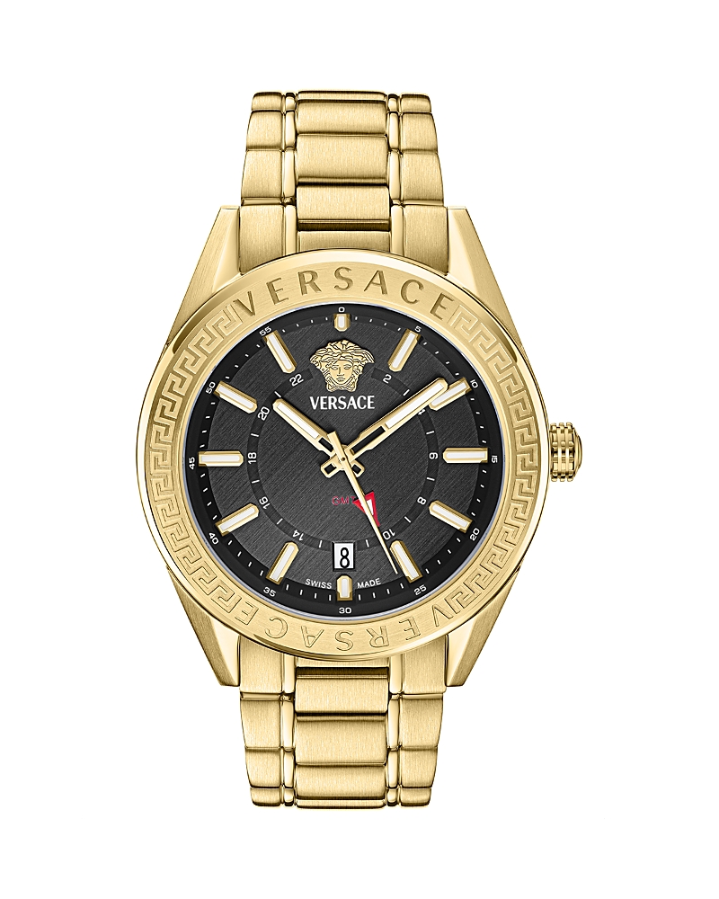 VERSACE V-CODE GMT WATCH, 42MM