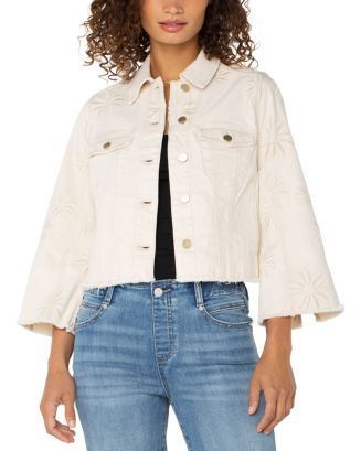Liverpool Clothing - Collarless Jacket With Fray & Lace