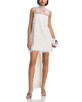 Beaded Tulle Mini Dress