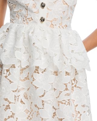 Lace Peplum Mini Dress