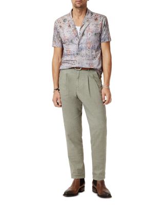 Espino Linen Printed Camp Shirt
