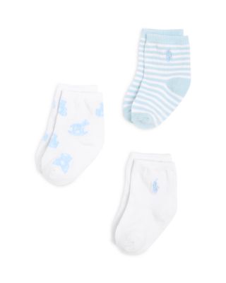 Ralph Lauren - Essential Tossed Bear Socks, Pack of 3 - Baby