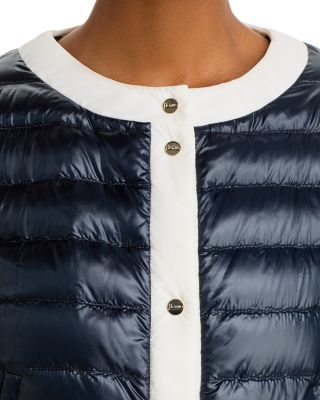 Matte Trim Quilted Short Jacket