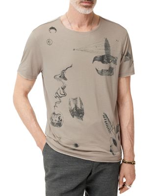 John Varvatos - Raw Edge Printed Tee