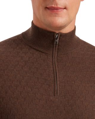 T Stitch Quarter Zip Pullover Sweater