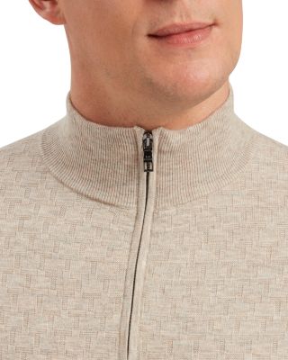 T Stitch Quarter Zip Pullover Sweater