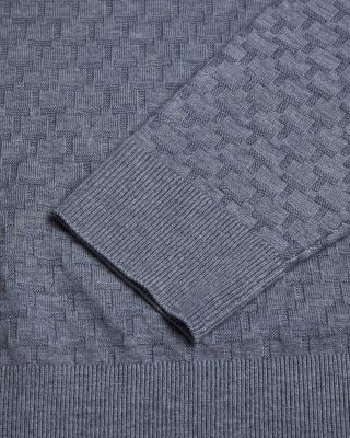 T Stitch Quarter Zip Pullover Sweater