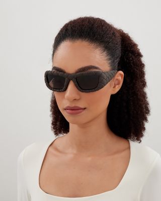 Intrecciato Oval Sunglasses, 56mm