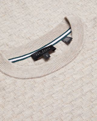 Textured Stitch Crewneck Sweater