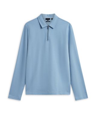 Kalend Textured Quarter Zip Polo Shirt
