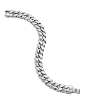 Men's Curb Chain Bracelet in Sterling Silver, 11.5mm