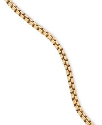 Men&#39;s Box Chain Necklace in 18K Yellow Gold 24&amp;quot;, 2.7mm