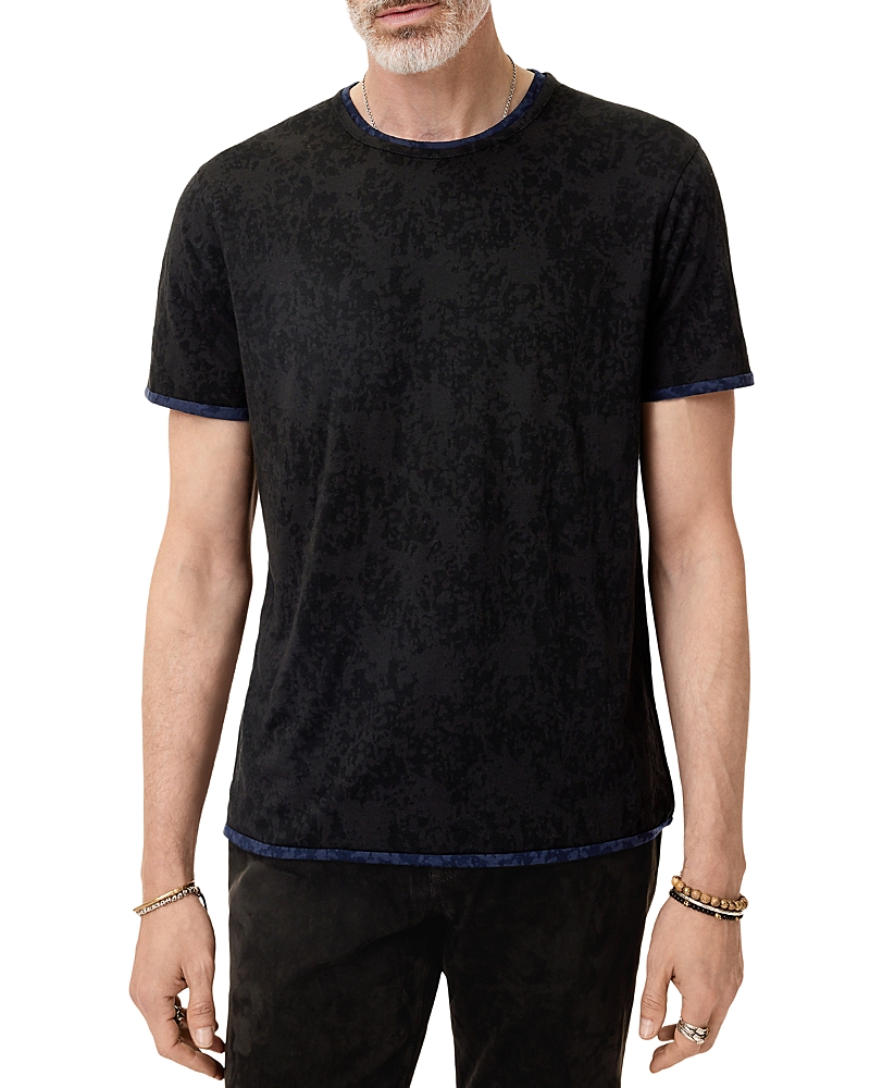 John Varvatos Reyes Reversible Burnout T-shirt In Black