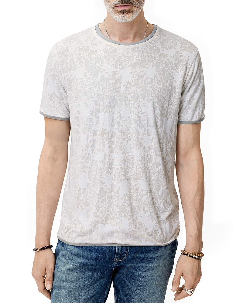 John Varvatos Reyes Reversible Burnout T-shirt In White
