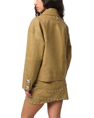 Indio Faux Leather Cropped Jacket