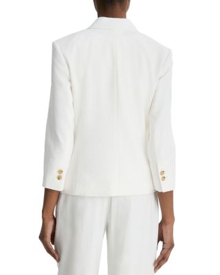 Linen Blend Shrunken Blazer 