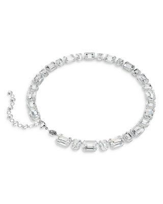 Millenia Octagon Crystal Tennis Necklace, 15-17"