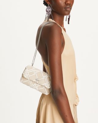 Tory Burch Mini Kira Woven Canvas Flap Bag | Bloomingdale's