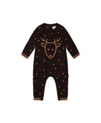 Deux par Deux - Boys' Knitted Jumpsuit with Intarsia Reindeer - Baby