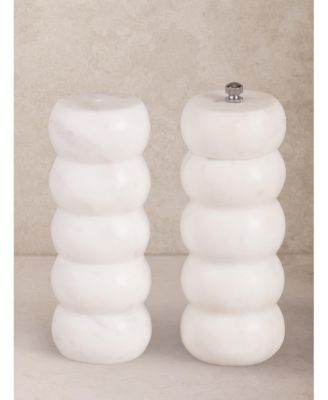 Quinto Marble Salt &amp; Pepper Set - Large