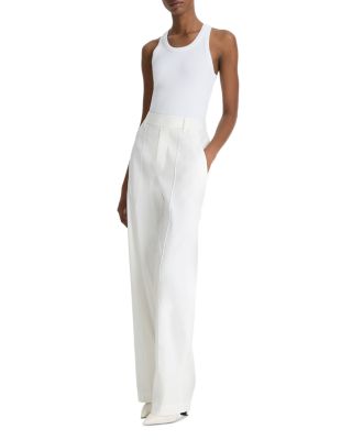 Linen-Blend High-Rise Pull-On Pant