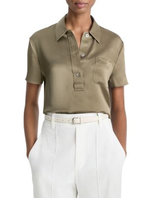 Silk Short Sleeve Polo Shirt