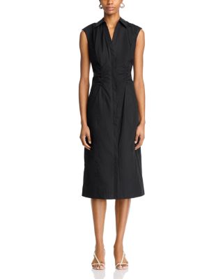Nera Ruched Button Down Dress
