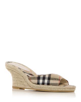 Burberry - Women's Mews Espadrille Wedge Sandals