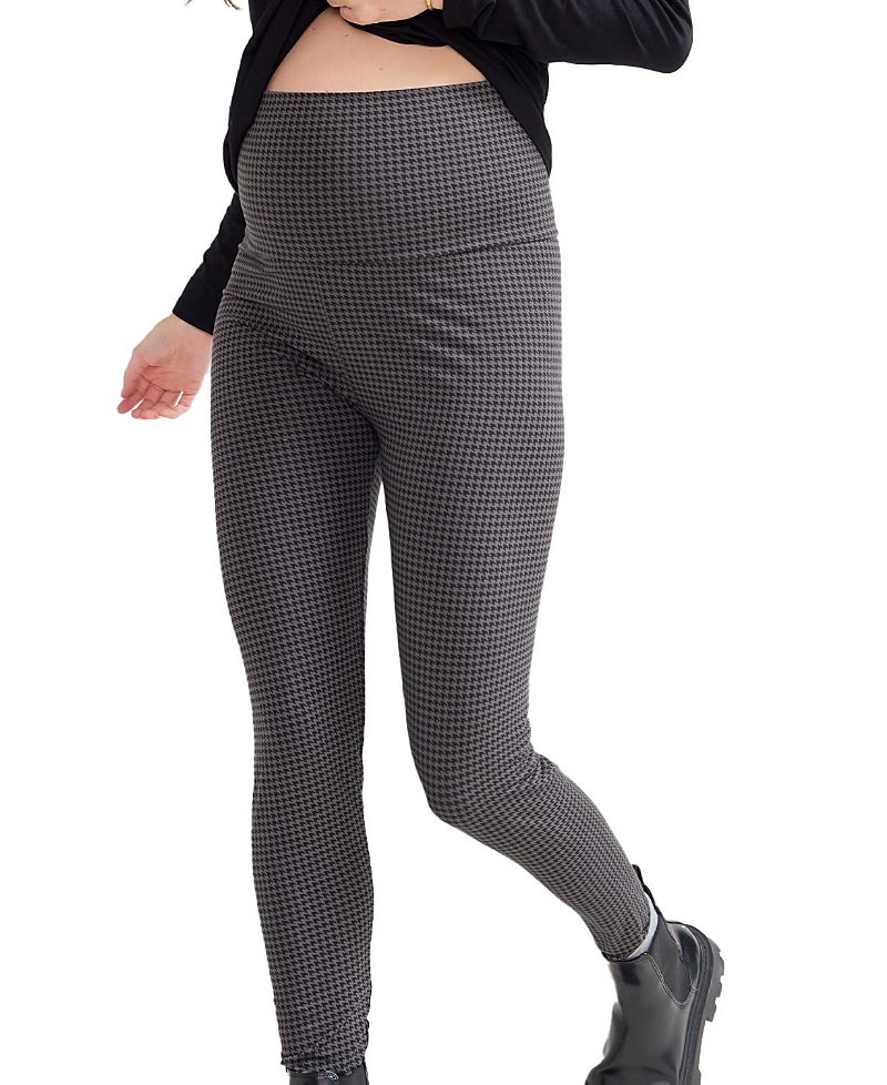 Hatch Collection Ultimate Maternity Over The Bump Legging In Grey Houndstooth