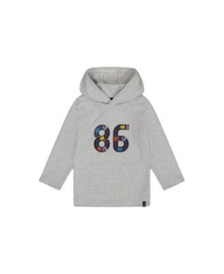 Deux par Deux - Boys' Super Soft Hooded T-Shirt with Print Stripe - Little Kid