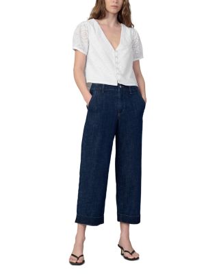 The Halle Short Sleeve Eyelet Blouse