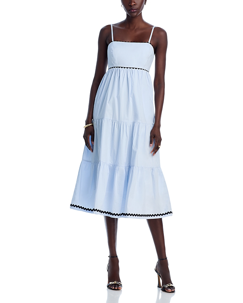 Stellah Tiered Midi Dress In Sky