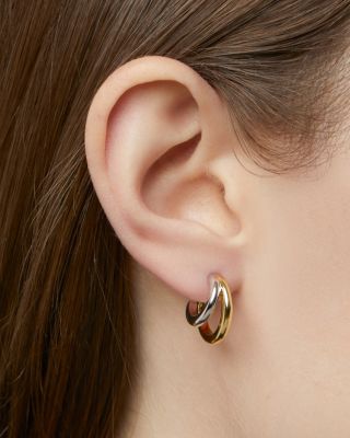 Scarlett Two Tone Double Hoop Earrings