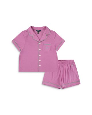 Polo Ralph Lauren - Girls' Jersey Short Sleeve Top & Shorts Pajama Set - Little Kid