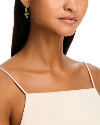 Peridot Pear Drop Earrings in 14K Yellow Gold