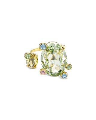 Swarovski - Gema Mixed Cut Multicolor Crystal Cuff Ring