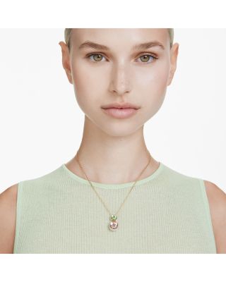 Chroma Multicolor Crystal Reversible Pendant Necklace, 16.5-19.25"