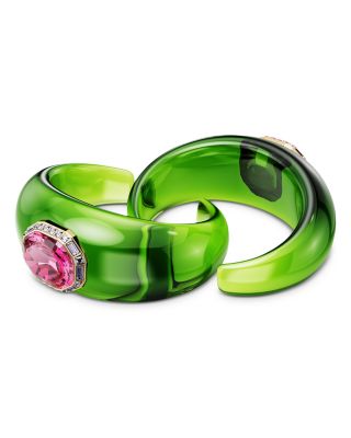 Multicolor Crystal Cuff Bracelets, Set of 2