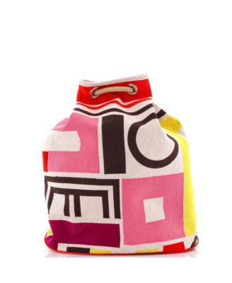 Pre-Owned HERMÈS - Carre Taquin Bucket Bag Printed Toile