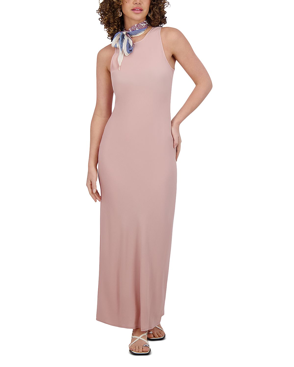 Point Georgette Column Dress