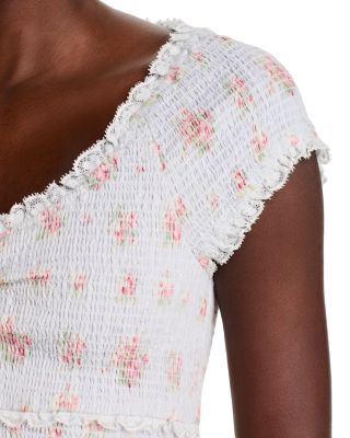 Cambron Cropped Top & Tiered Mini Skirt