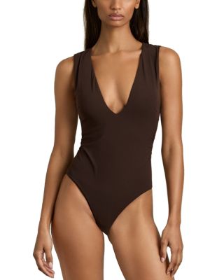 REISS - Naomi Plunge One Piece Swimsuit