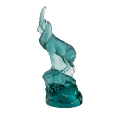 Persepolis Blue Crystal Ibex Sculpture