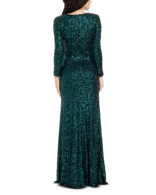 Mischa Sequin Long Sleeve Mermaid Gown