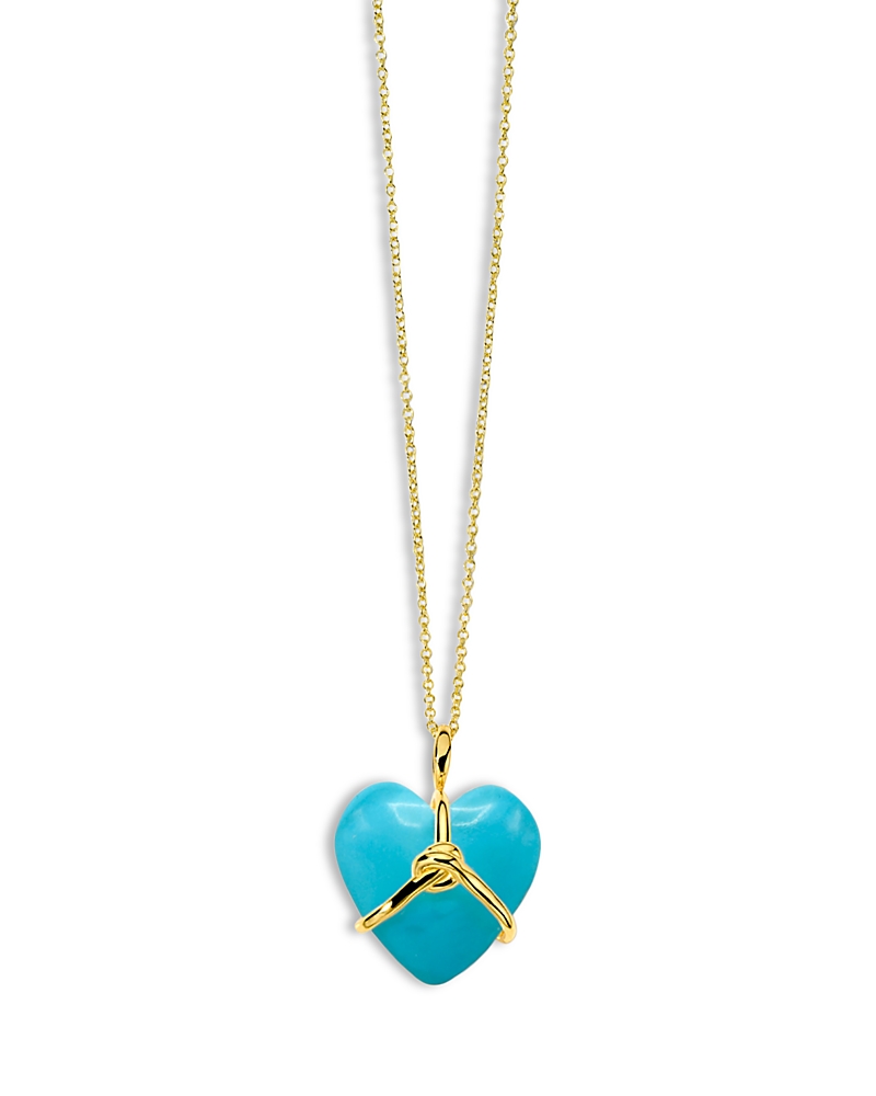 Ippolita 18k Gold Rock Candy Wrapped Heart Pendant Necklace, 30 In Gold