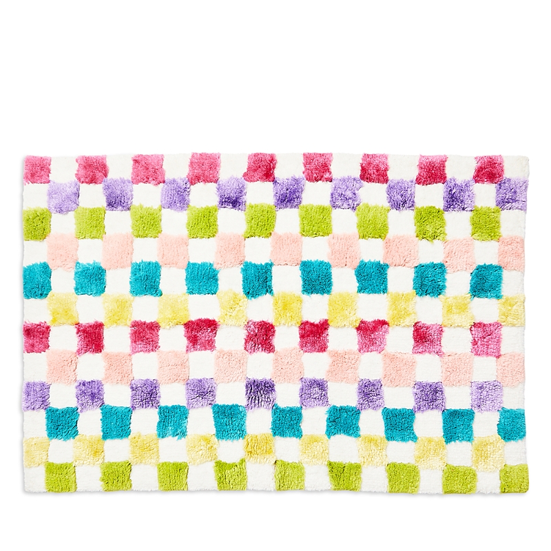 Mackenzie-childs Rainbow Check Bath Rug