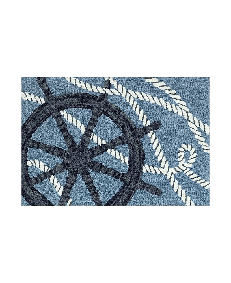 Liora Manne Frontporch Captain's Wheel Area Rug, 2'6 X 4' In Blue