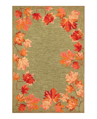 Lush Decor Ravella Falling Leaves Border Area Rug Collection ...